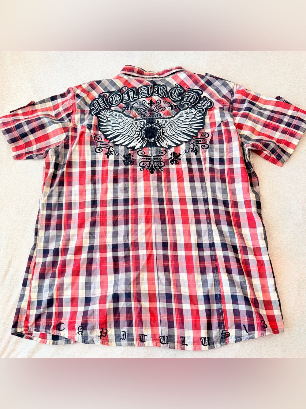 Vintage Monarchy men’s plaid Button down